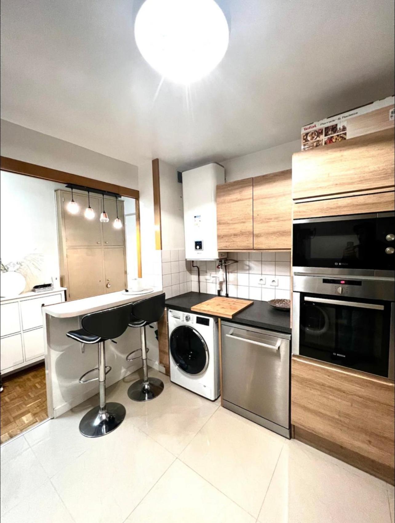 Modern 2 Bedroom Apartment Near Paris Metro, Giant Flat Screen Tv 85 Inches, Balcony, Free Parking Ivry-sur-Seine Exterior photo